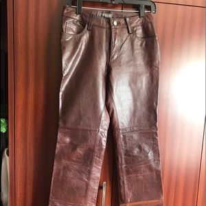 BOOT CUT Genuine LEATHER pants s2  fit like s S